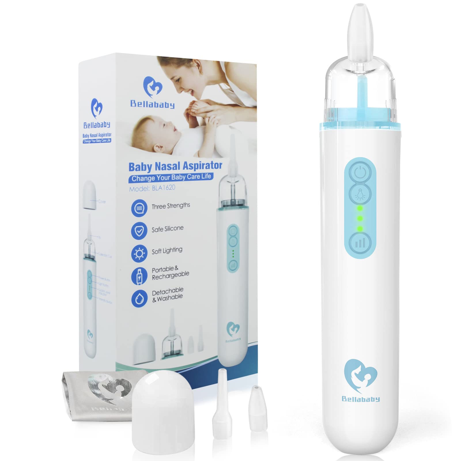 Baby Nasal Aspirator, Baby Nose Sucker, Electric Nose Suction for Baby,  Booger Sucker for Baby and Toddlers, 6 Levels of Suction