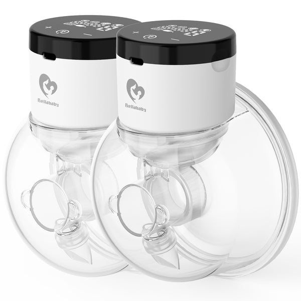 Bellababy Wearable Breast Pumps Hands Free,Low Noise and Pain Free,Touch Screen,4 Modes 9 Levels of Suction,Fewer Parts to Clean.