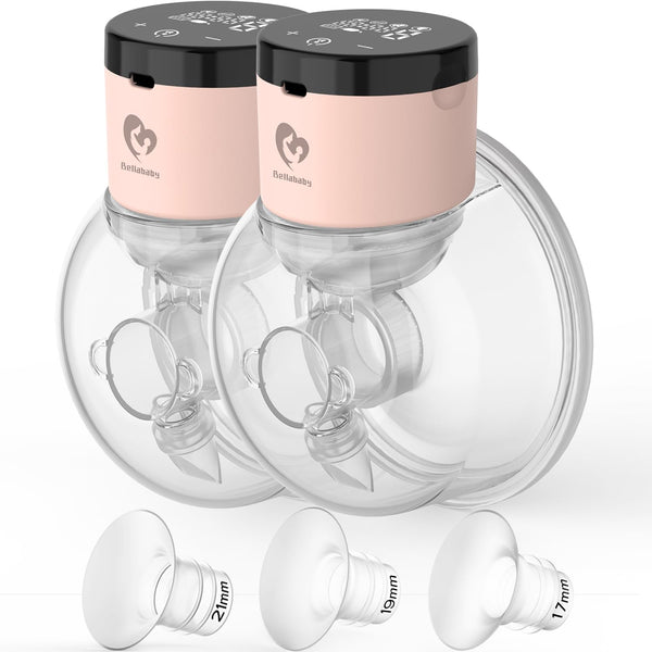 Bellababy Wearable Breast Pumps Hands Free,Low Noise and Pain Free,Touch Screen,4 Modes 9 Levels of Suction,Fewer Parts to Clean.