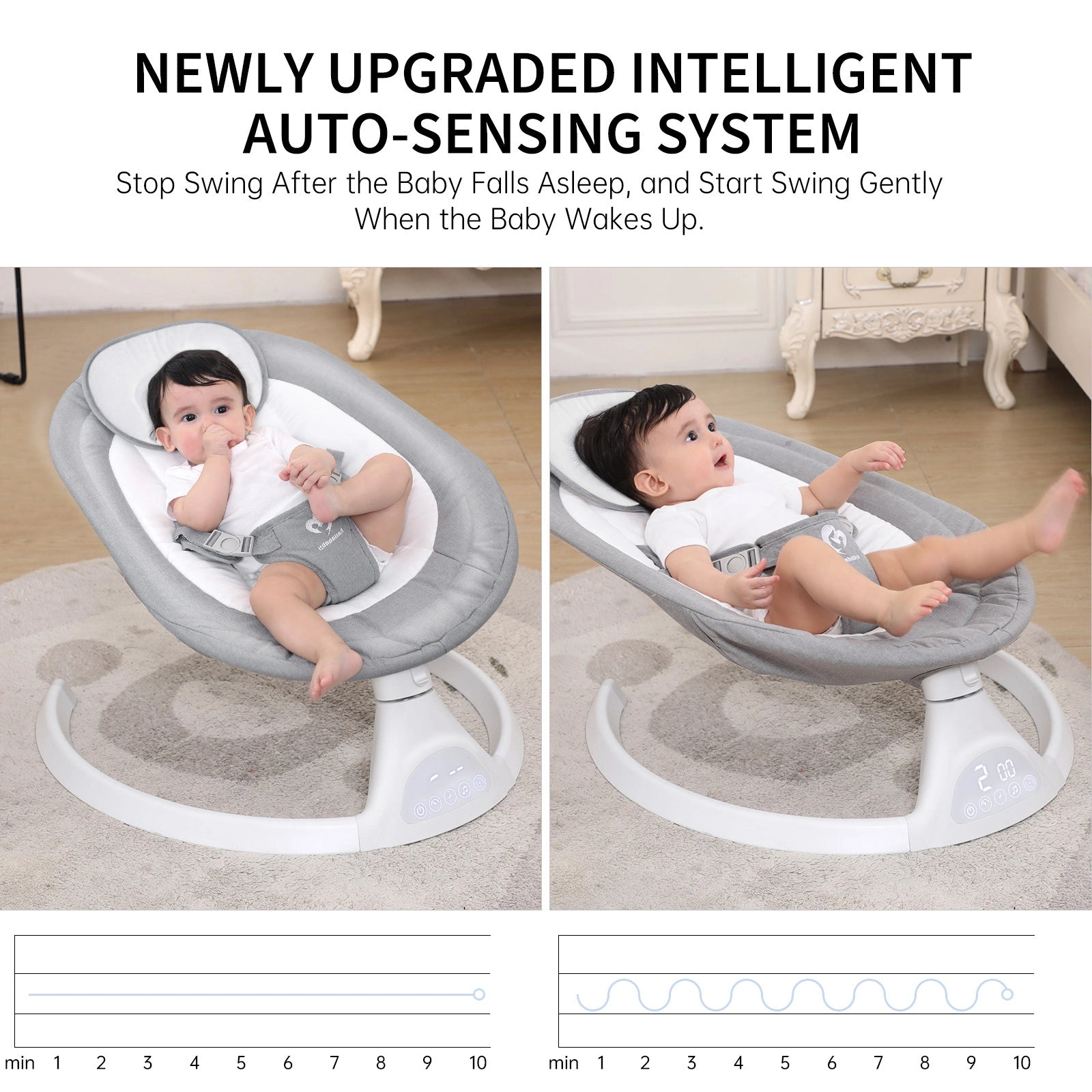 Baby musical hot sale swing chair